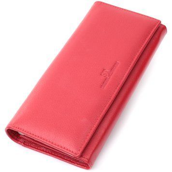 Класичний жіночий гаманець із натуральної шкіри ST Leather 22675 Червоний 22676 фото