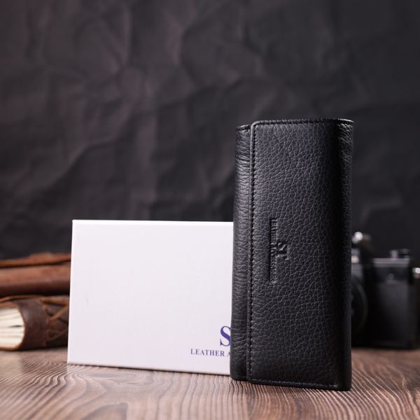 Велика ключниця з функцією гаманця з натуральної шкіри ST Leather 22492 Чорний 22492 фото
