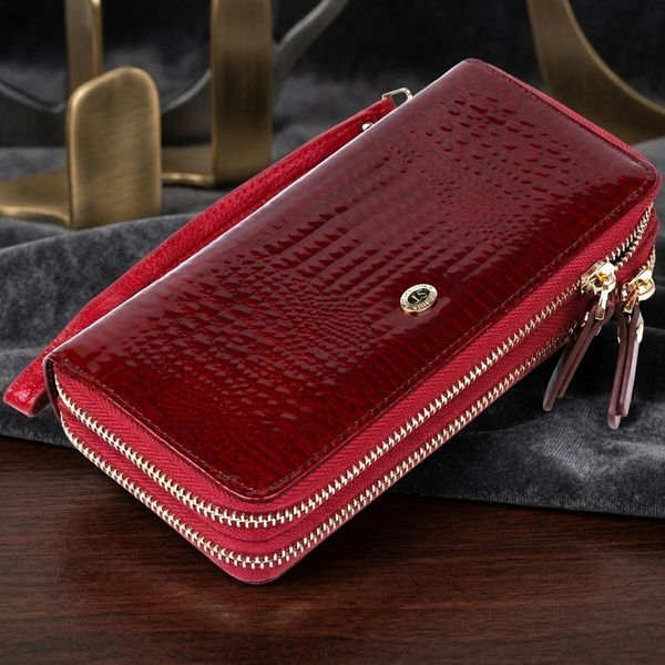 Жіночий клатч з двома відділеннями ST Leather 18907 Бордовий 18907 фото
