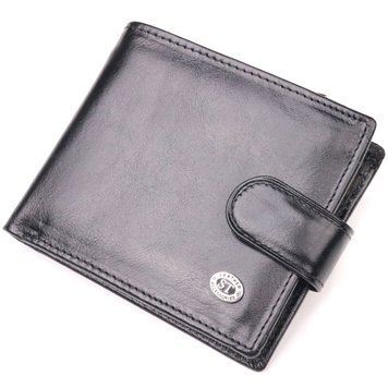 Надійний чоловічий гаманець із натуральної гладкої шкіри ST Leather 19408 Чорний 19408 фото